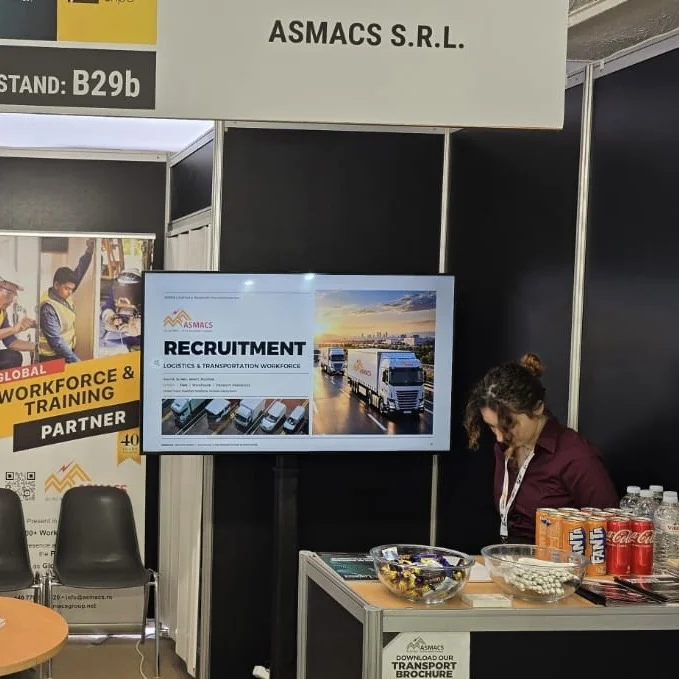 ASMACS recruitment and logistics transportation workforce presentation at Logistics Expo 2026, Thessaloniki